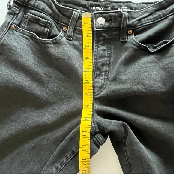 Old Navy High-Rise OG Loose Secret-Smooth Pockets Jeans Black Wash Size 6 Petite - Picture 8 of 12